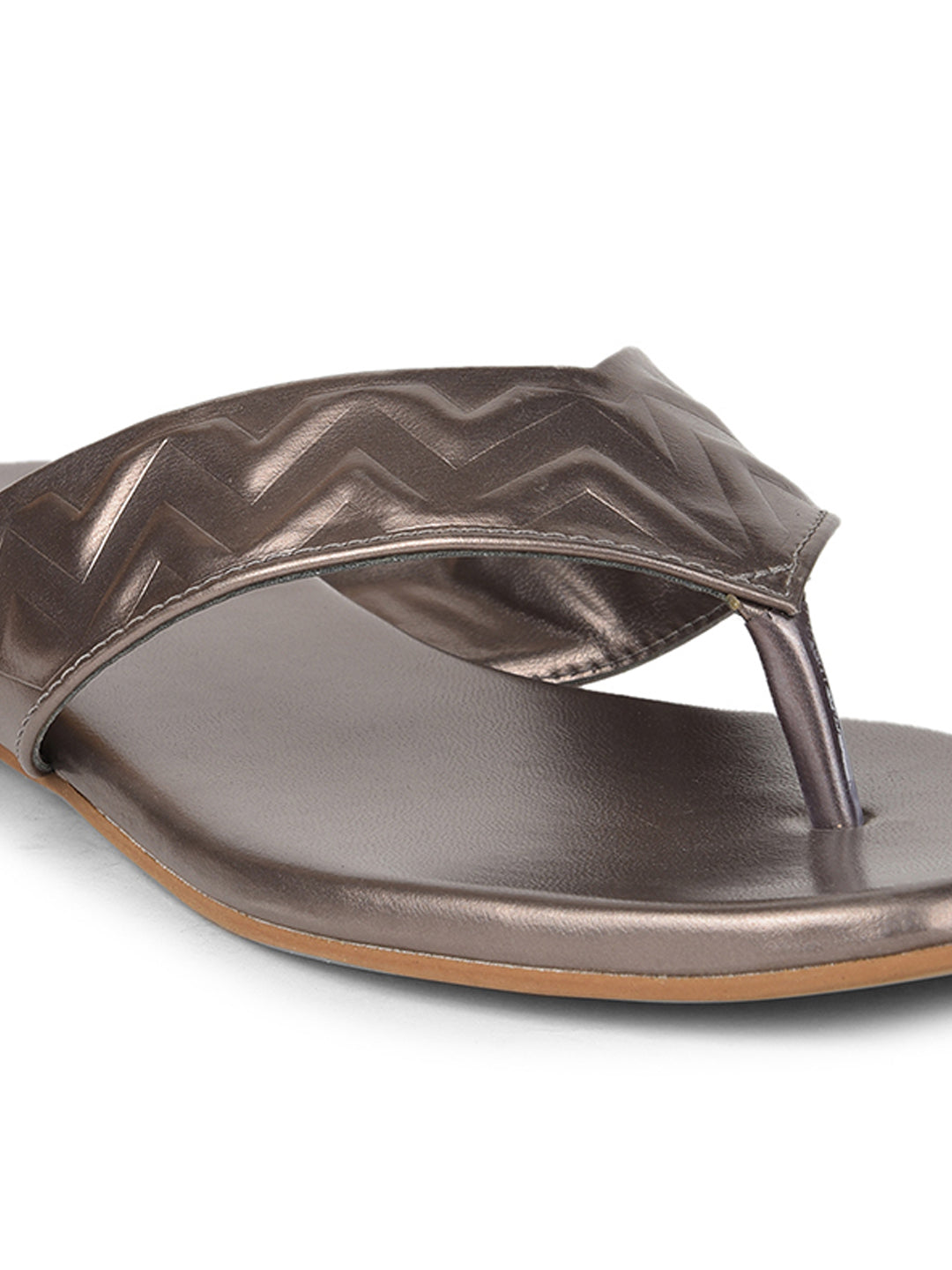 Bata Women Gunmetal Casual Thong Flats - Gunmetal - View 5