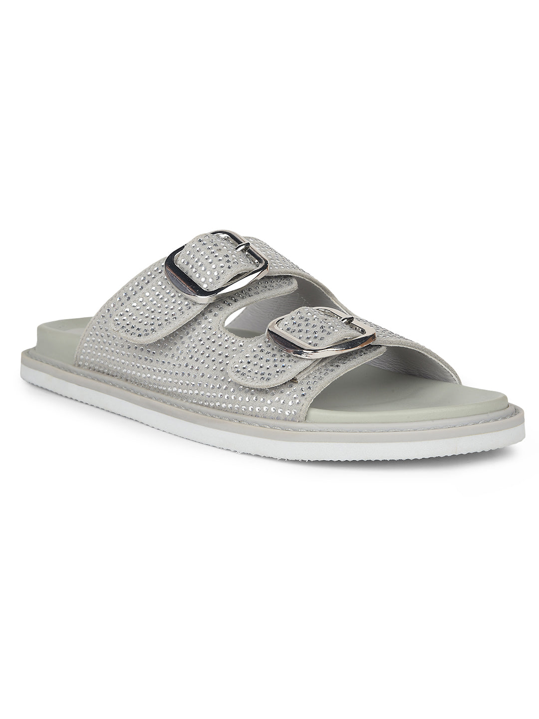 Bata Women Grey Casual Slide Sandal - Grey - View 1