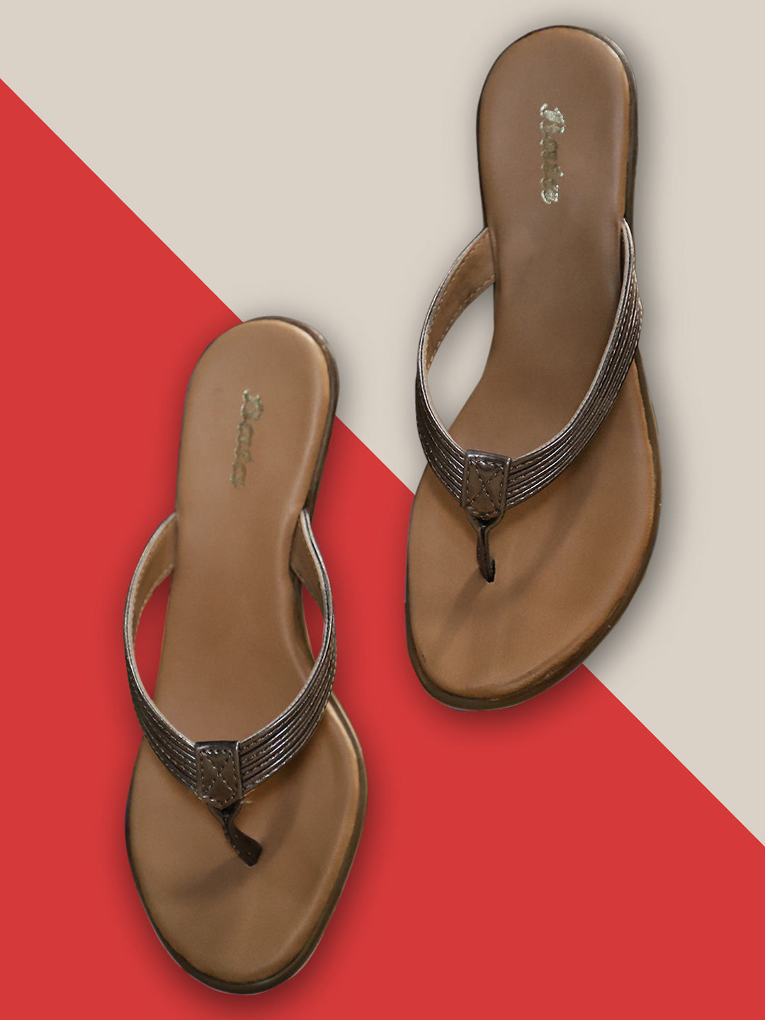 Bata Women Gunmetal Block Heel Thong Sandal - Gunmetal - View 6