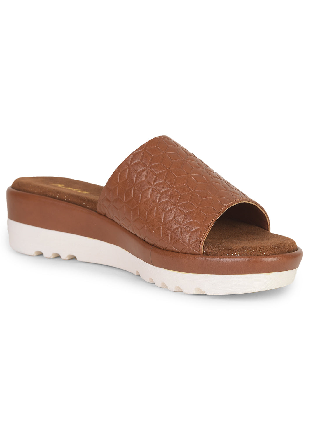 Bata Women's Tan Wedge Heel Mule Sandals - Tan