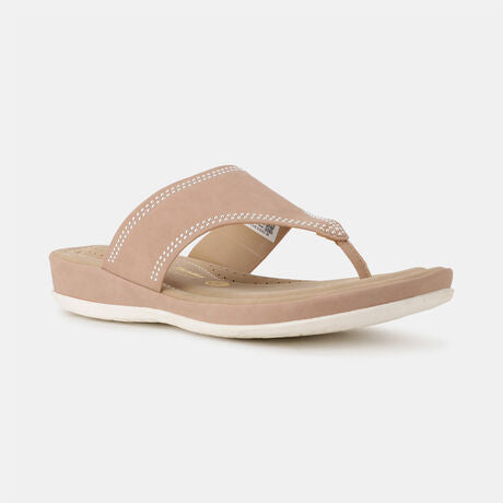 Bata Comfit Women Pink Wedge Heel Thong Sandal