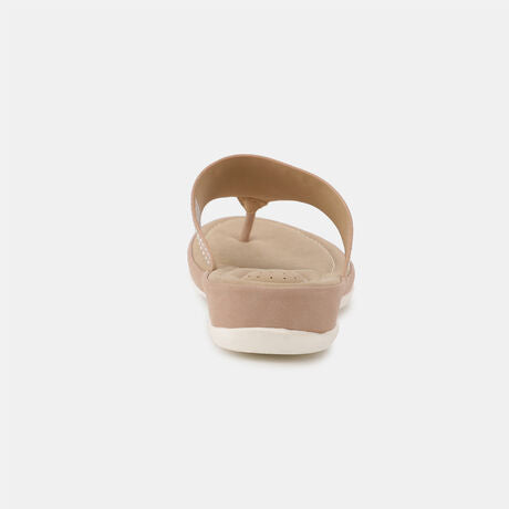 Bata Comfit Women Pink Wedge Heel Thong Sandal