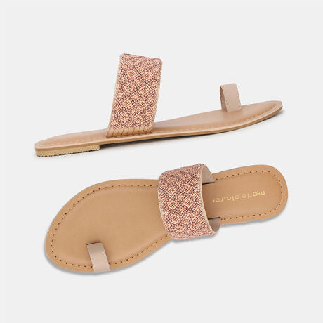 Marie Claire Women Pink Casual Toe Ring Flats