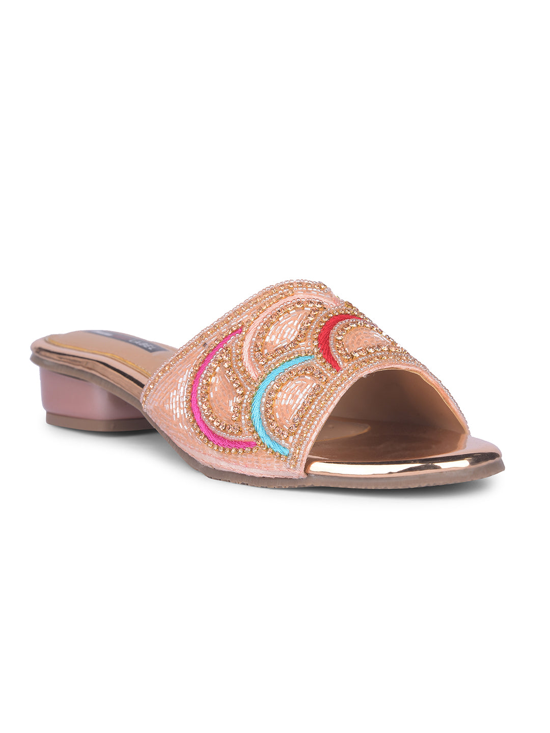 Bata Women Pink Block Heel Mule Sandal - Pink - View 1