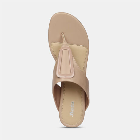 Bata Women Pink Casual Thong Flats