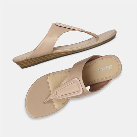 Bata Women Pink Casual Thong Flats