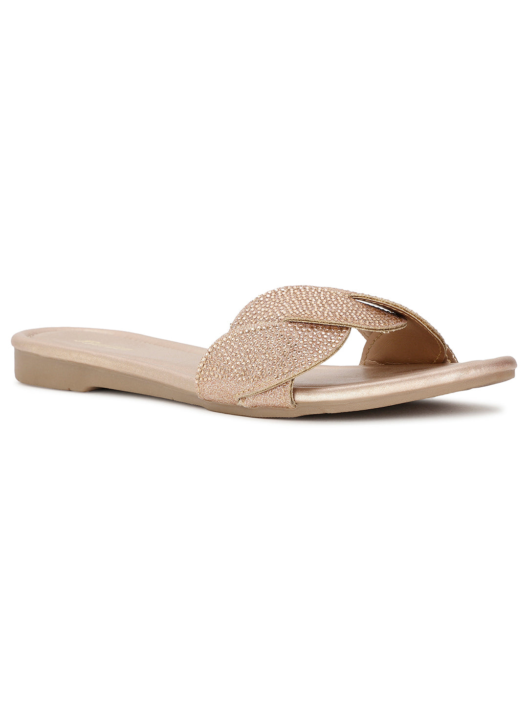 Bata Women Rose Gold Casual Mule Flats - Rose Gold - View 1