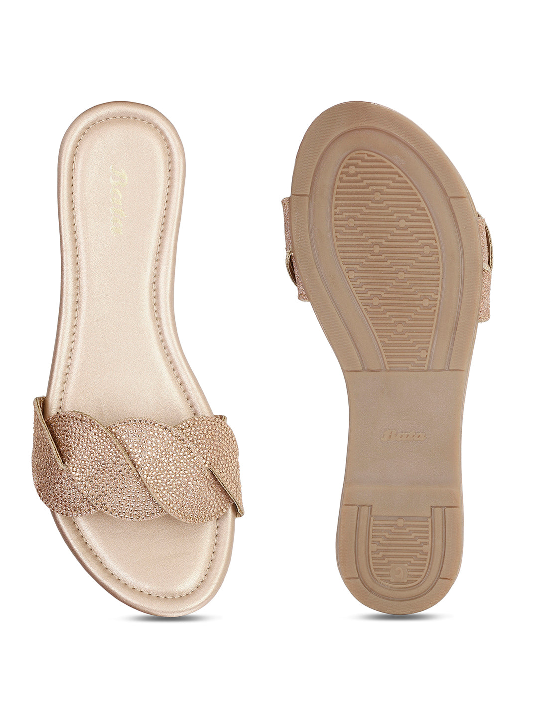 Bata Women Rose Gold Casual Mule Flats - Rose Gold - View 4