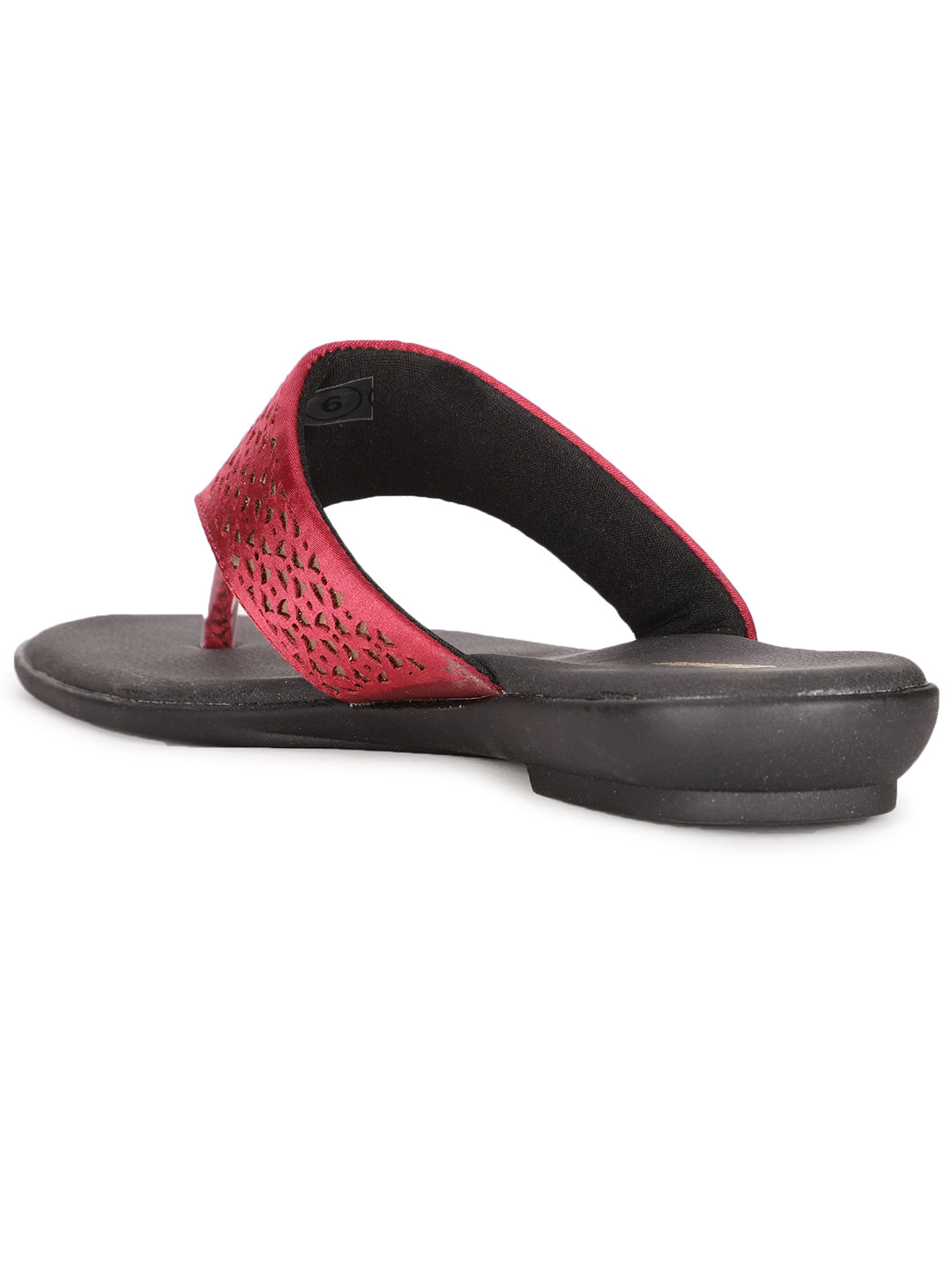 Bata Women's Red Casual Thong Flats - Red