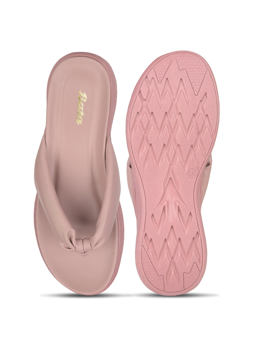 Bata Women Pink Wedge Heel Thong Sandal - Pink - View 4