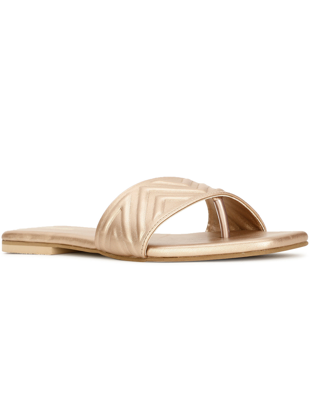 Bata Women Rose Gold Casual Mule Flats - Rose Gold - View 1