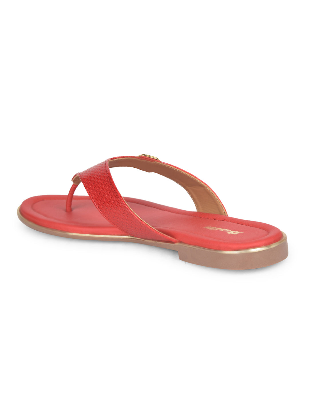Bata Women's Red Casual Thong Flats - Red