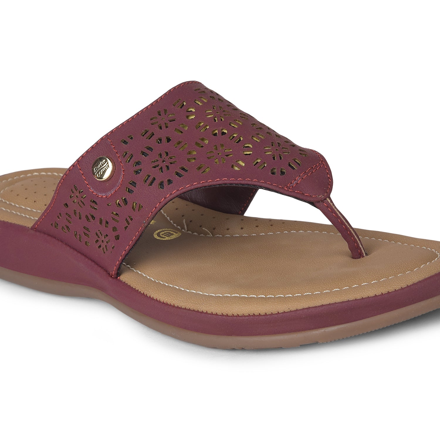 Bata Comfit Women's Pink Casual Thong Sandals - Pink