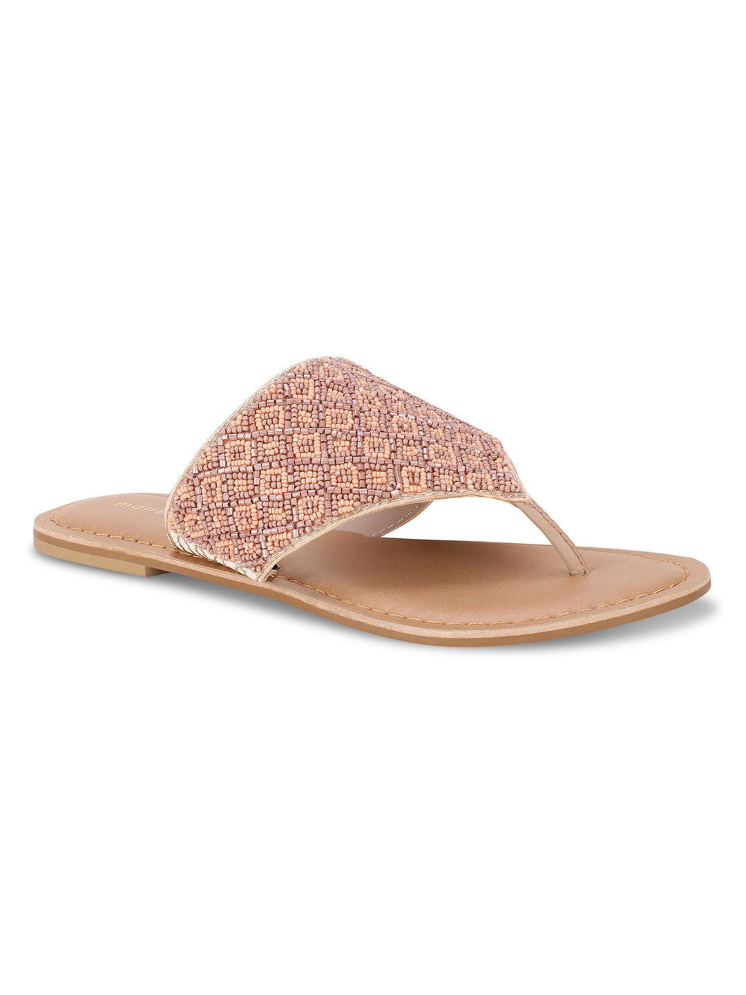 Marie Claire Women Rose Gold Casual Thong Flats - Rose Gold - View 1