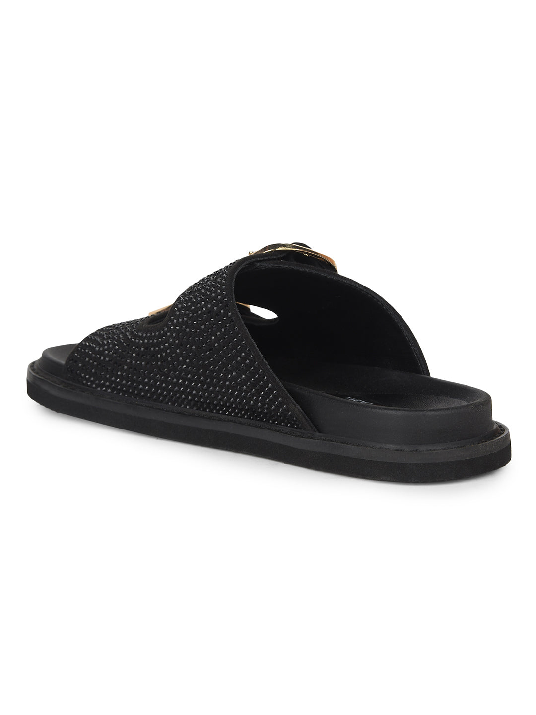 Bata Women Black Casual Slide Sandal - Black - View 3