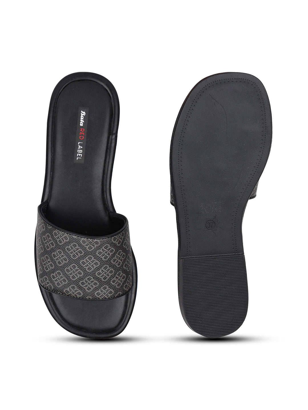 Bata Women Black Casual Mule Flats - Black - View 4