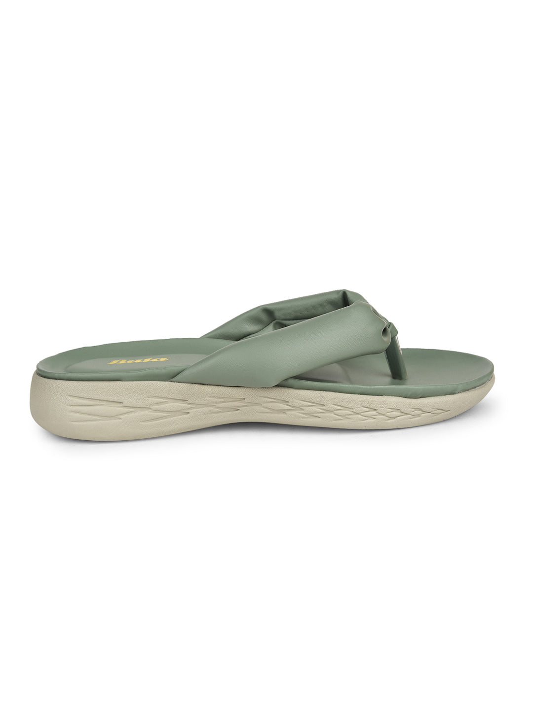 Bata Women Green Wedge Heel Thong Sandal - Green - View 2