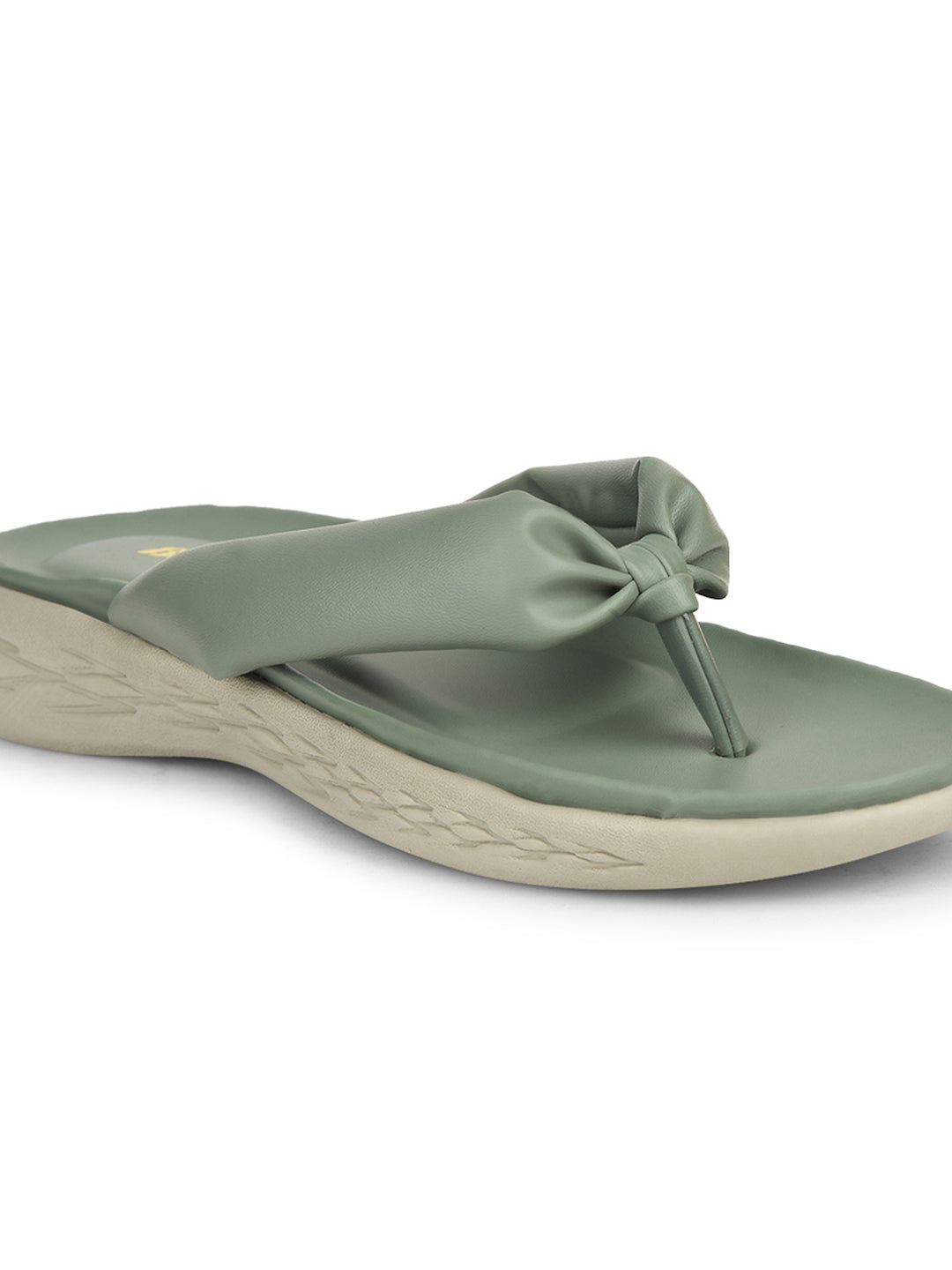 Bata Women Green Wedge Heel Thong Sandal - Green - View 5