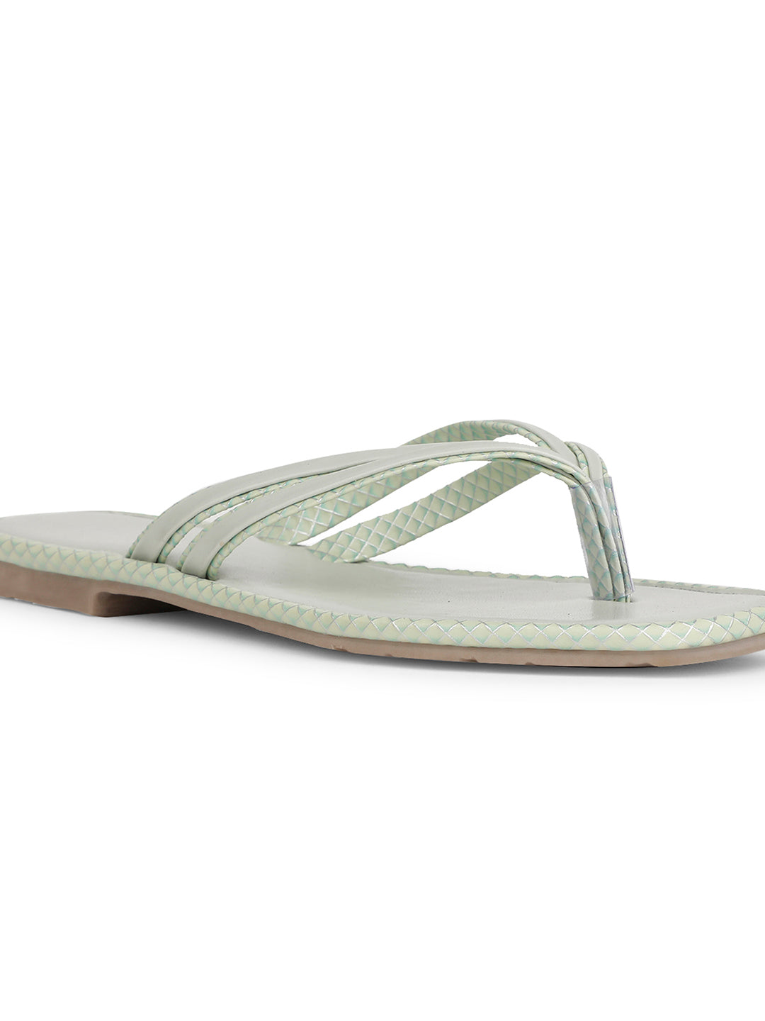 Bata Women Light Green Casual Thong Flats - Light Green - View 5