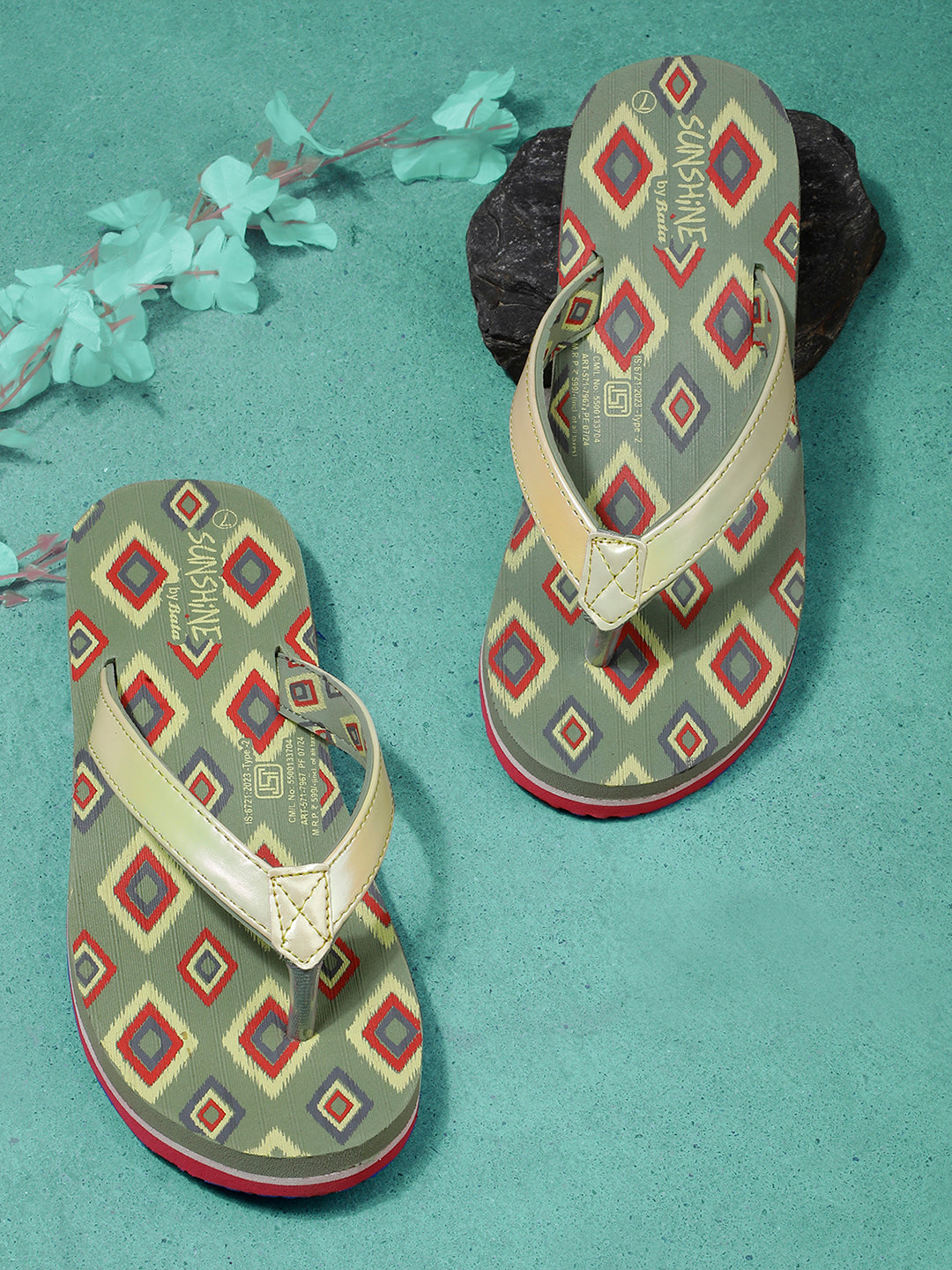 Bata Women Light Green Casual Flip-Flop - Light Green - View 6