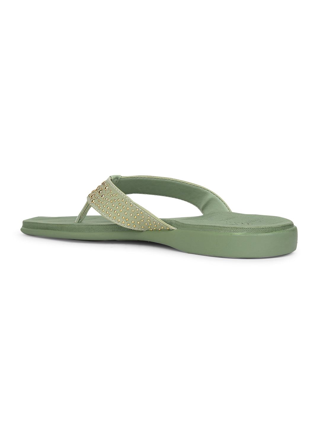 Bata Women Light Green Casual Thong Flats - Light Green - View 3