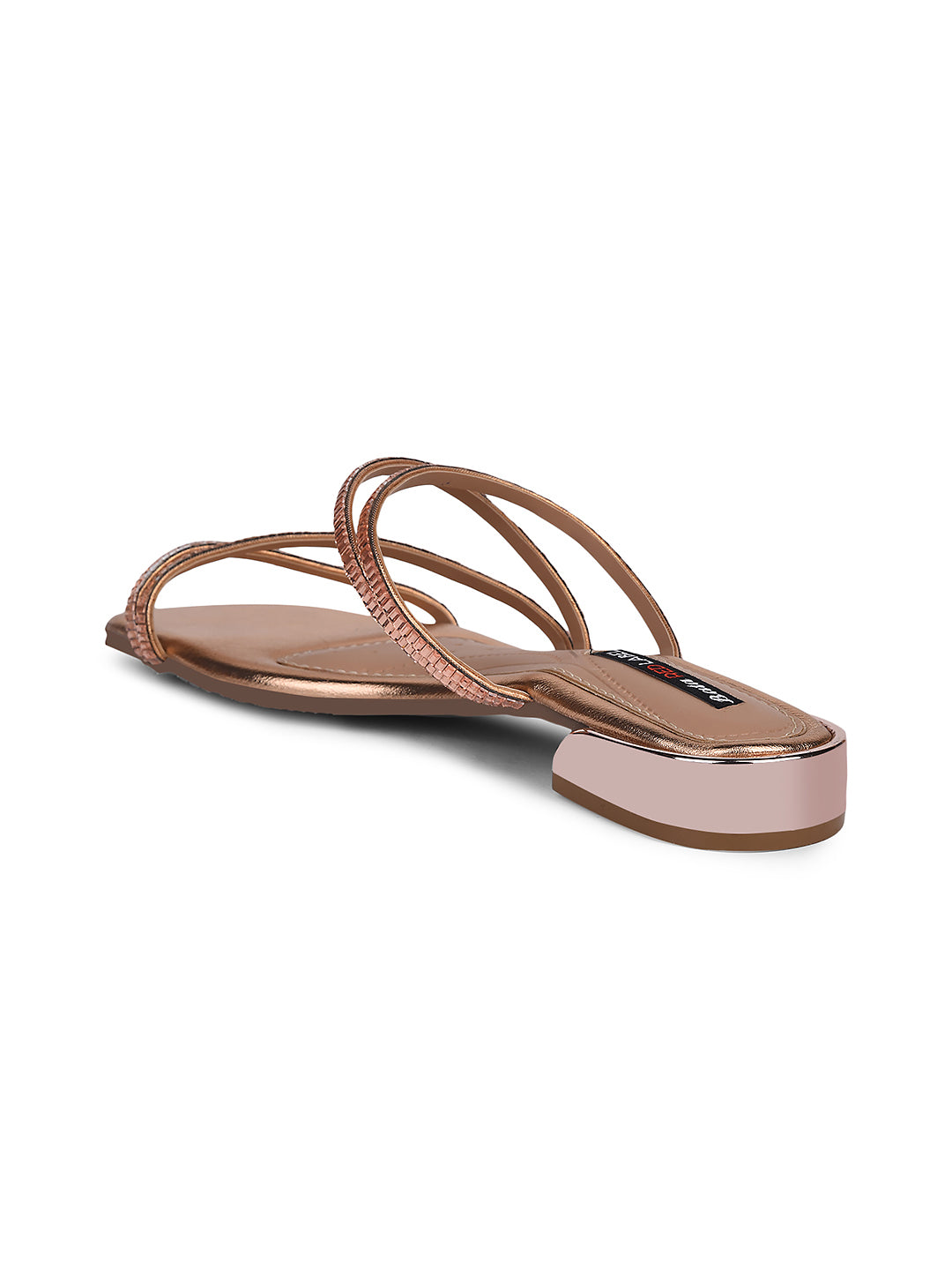 Bata Women Gold Block Heel Mule Sandal - Gold - View 3