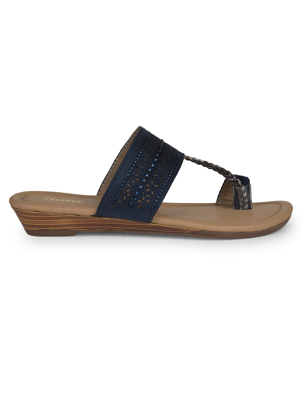 Bata Women's Turquoise Blue Ethnic Toe Ring Flats - Turquoise Blue