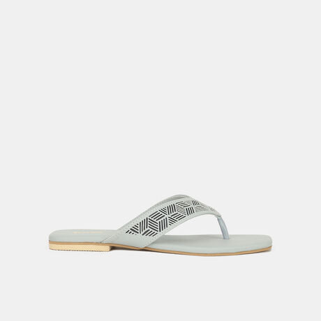 Bata Women Turquoise Blue Casual Thong Flats