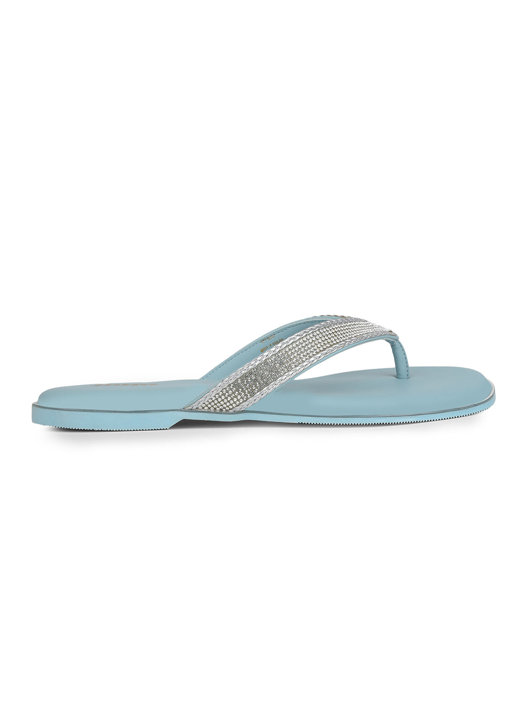 Bata Women Light Blue Casual Thong Flats - Light Blue - View 2
