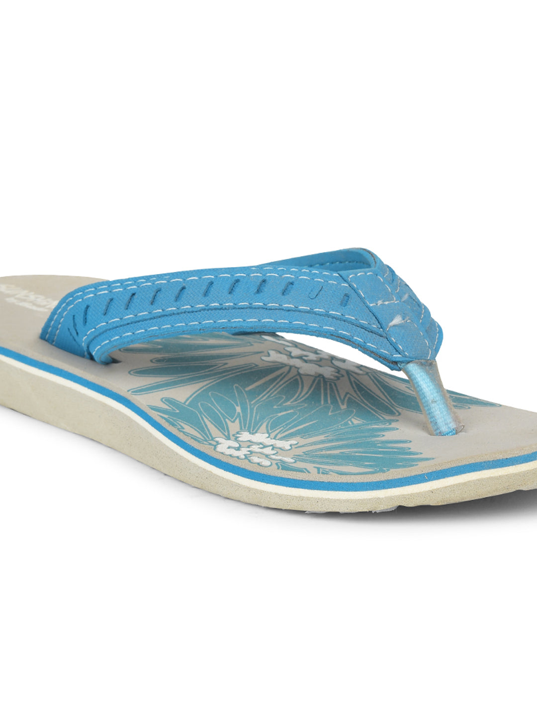 Bata Women's Blue Casual Flip-Flops - Blue