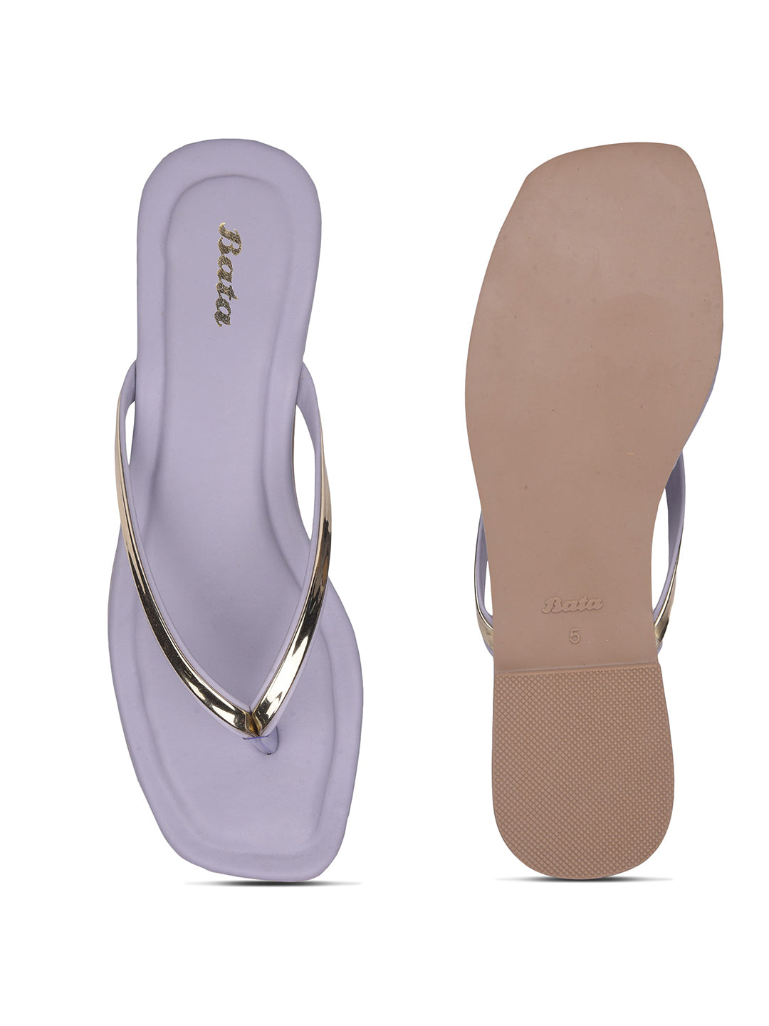 Bata Women Light Blue Casual Thong Flats - Light Blue - View 4