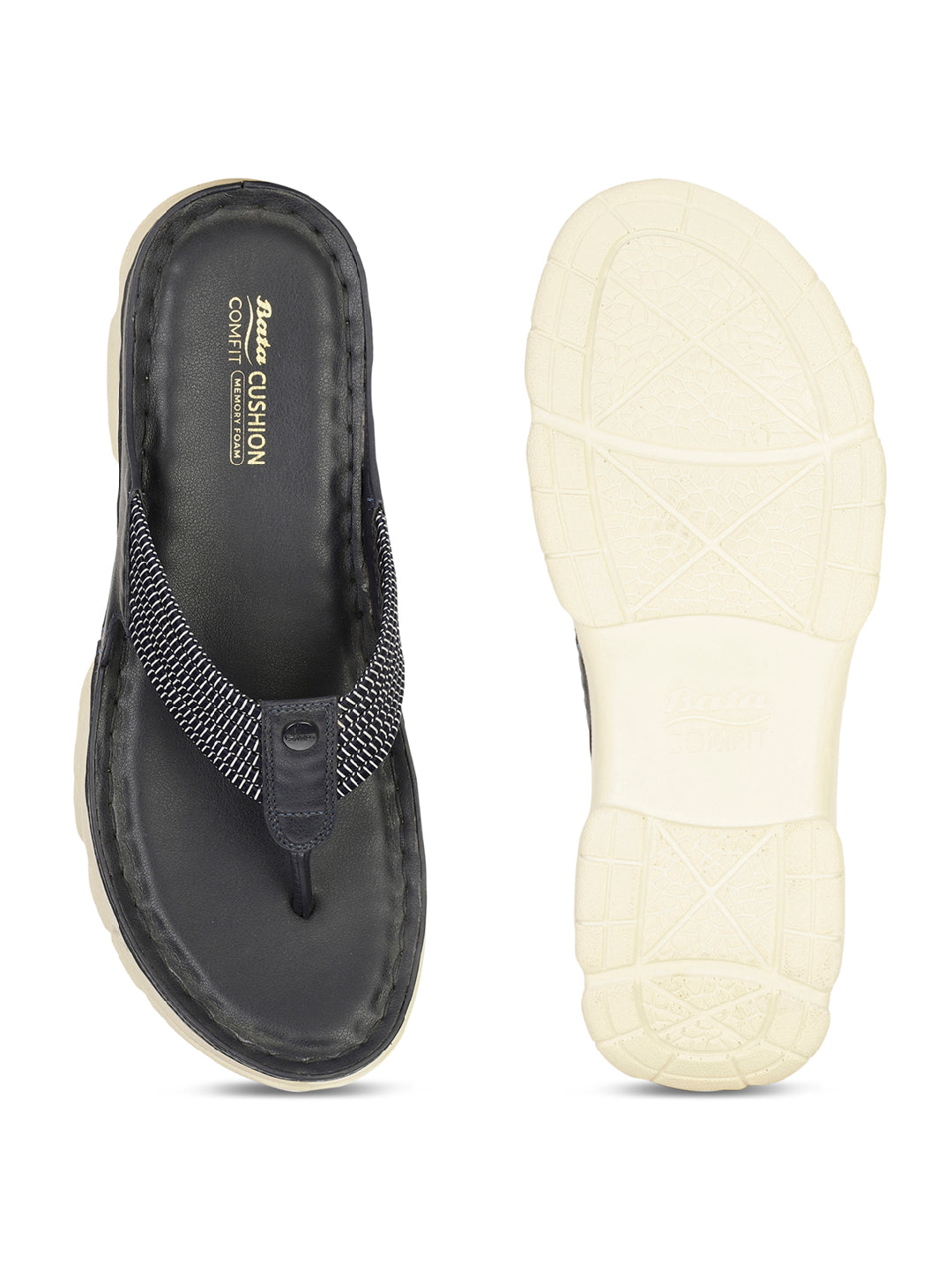 Bata Comfit Women Navy Blue Wedge Heel Thong Sandal - Navy Blue - View 4
