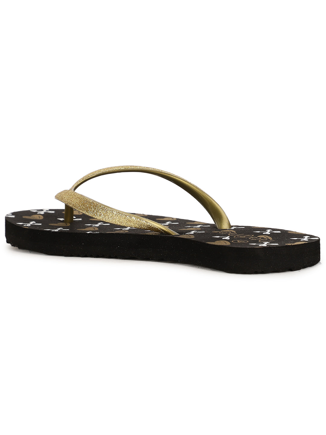 Bata Women's Black Casual Thong Flip-Flops - Black