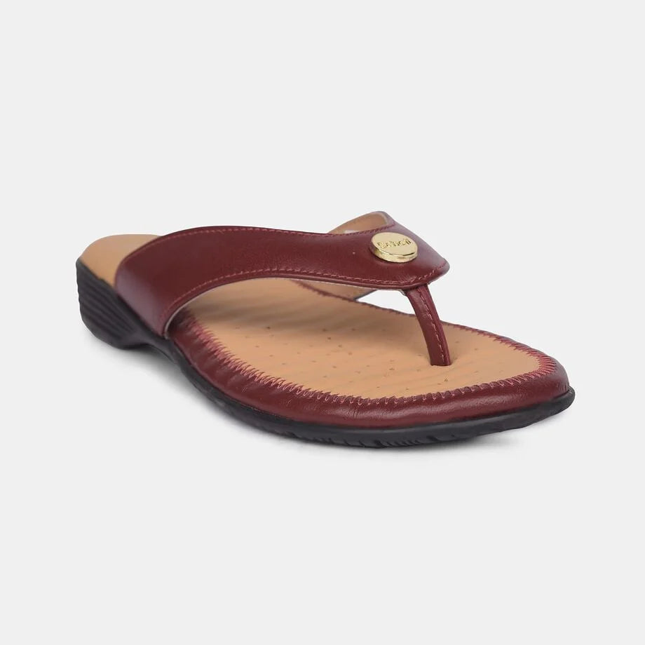 Scholl Women Red Wedge Heel Thong Sandal