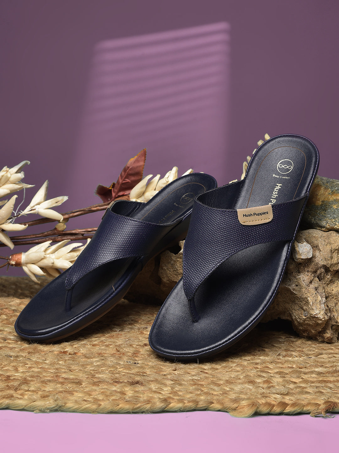 Hush Puppies Women Navy Blue Wedge Heel Thong Sandal - Navy Blue - View 6