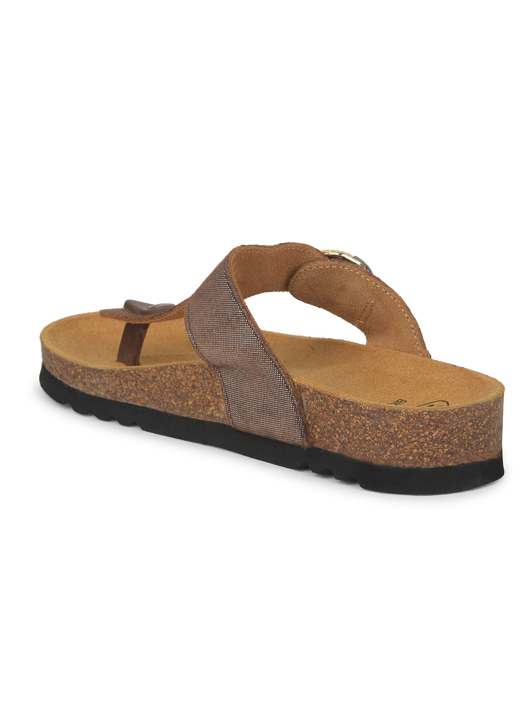 Scholl Women Brown Wedge Heel Thong Sandal - Brown - View 3