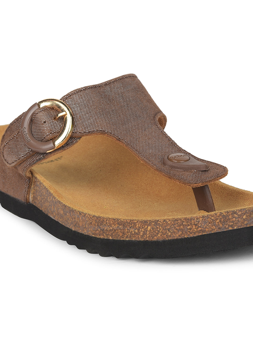 Scholl Women Brown Wedge Heel Thong Sandal - Brown - View 5
