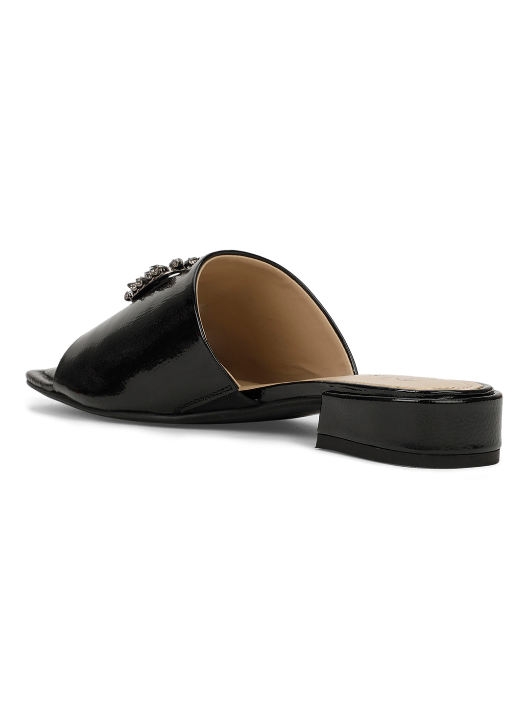 Hush Puppies Women Black Block Heel Mule Sandal - Black - View 3