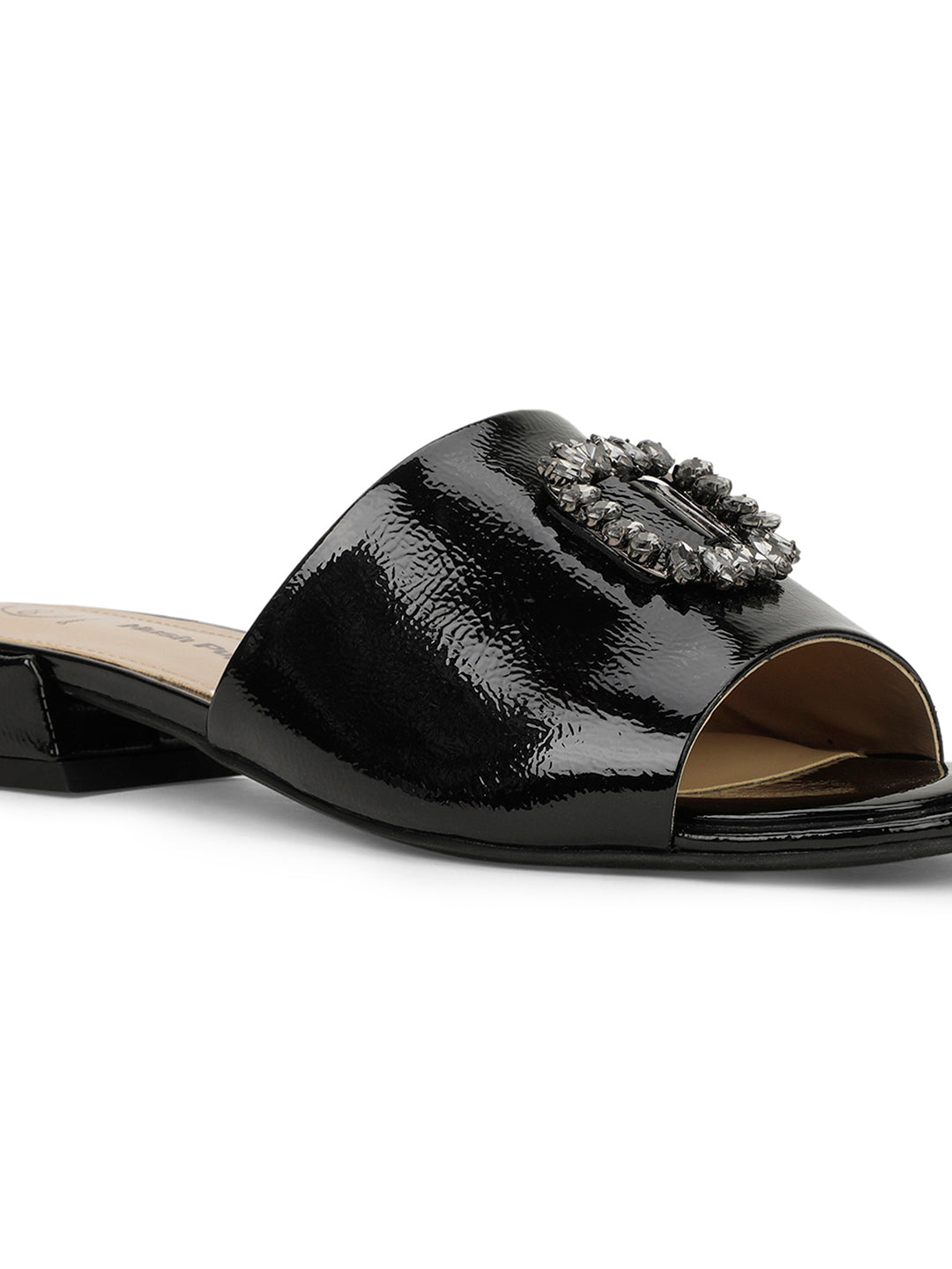 Hush Puppies Women Black Block Heel Mule Sandal - Black - View 5