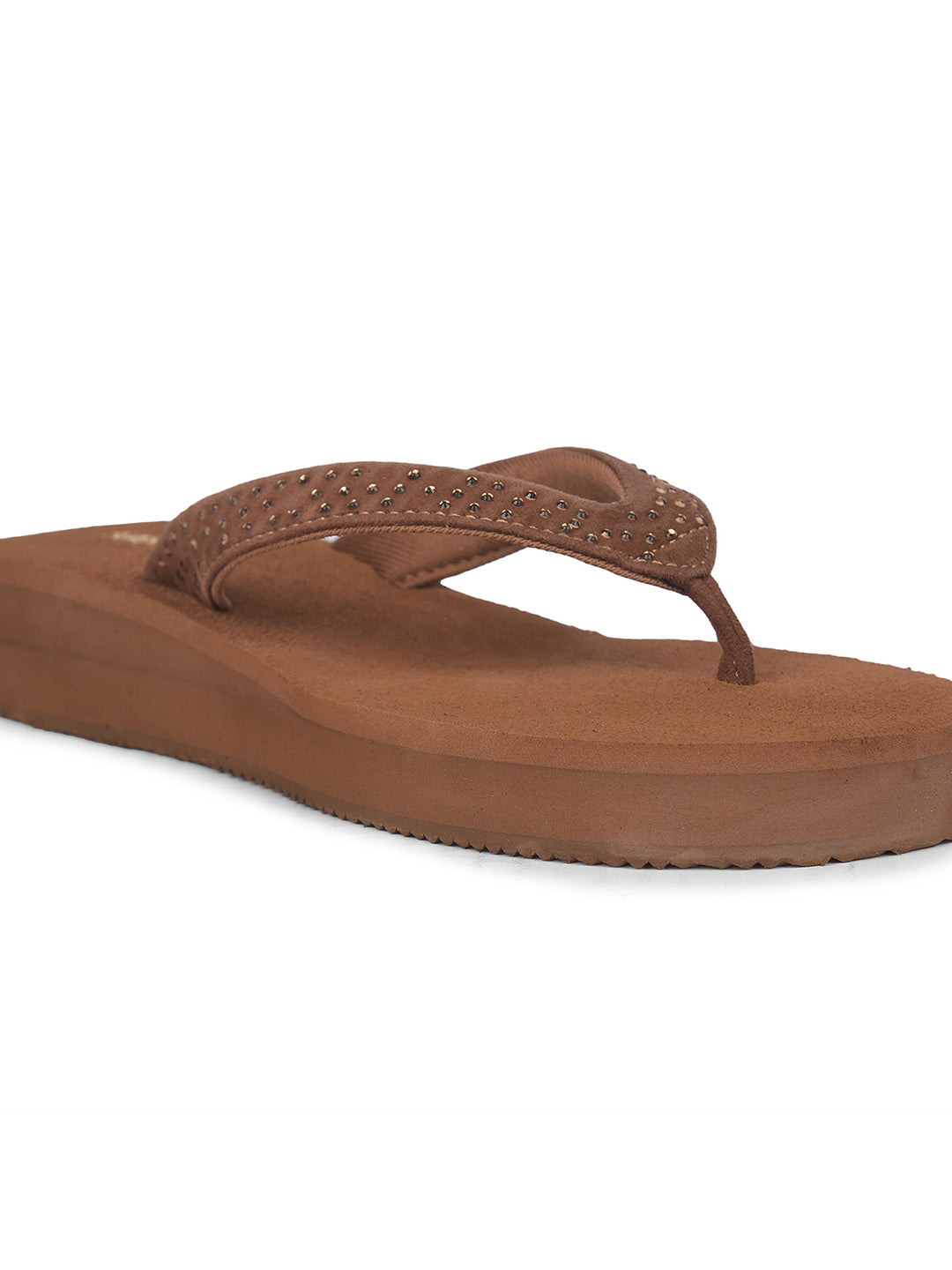 Bata Women Tan Platform Heel Thong Sandal - Tan - View 5