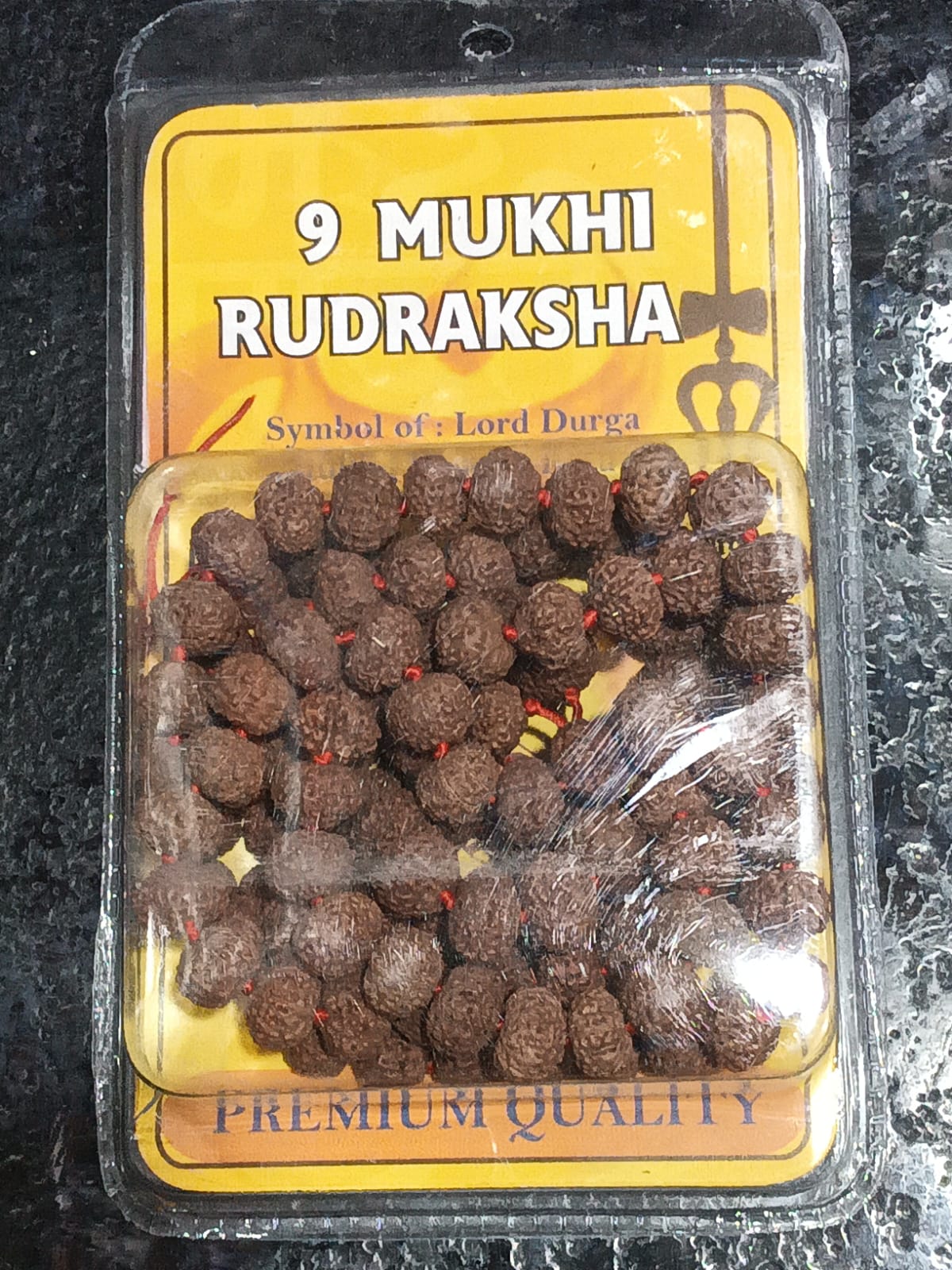 9 Mukhi Rudraksha Mala – Durga Blessing Spiritual Power Prayer Beads