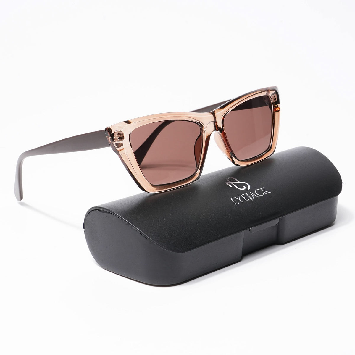 Eyejack Light Brown Cateye Sunglasses for Men and Women - Style L544 - view 8