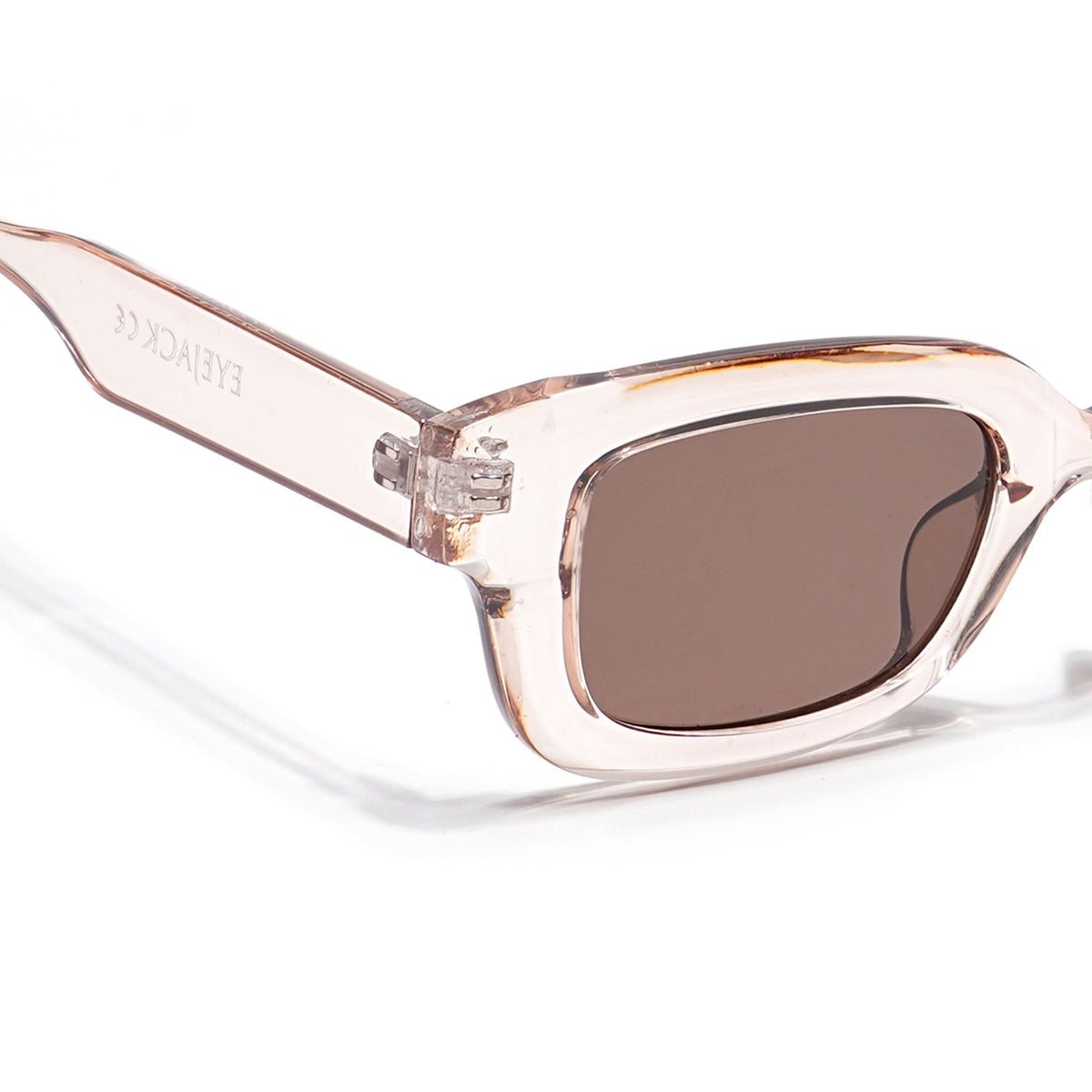 Eyejack Brown & Transparent Wayfarer Sunglasses for Men and Women - view 5