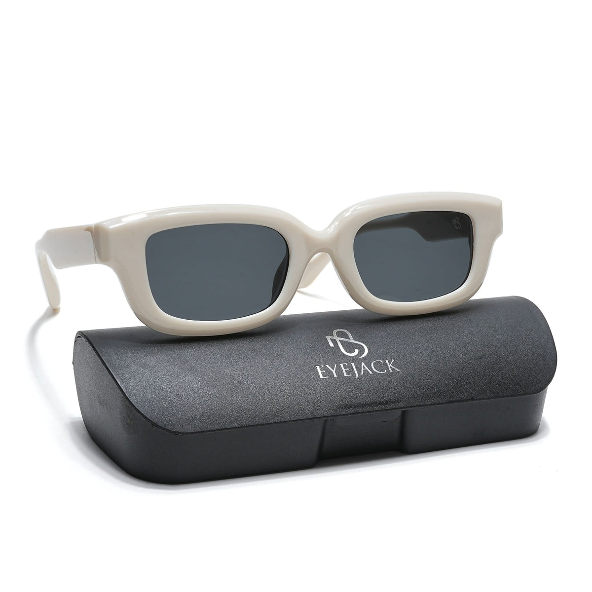 Eyejack White Wayfarer Sunglasses for Men and Women - view 8