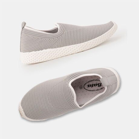Bata Women Grey Casual Slip-on Shoes
