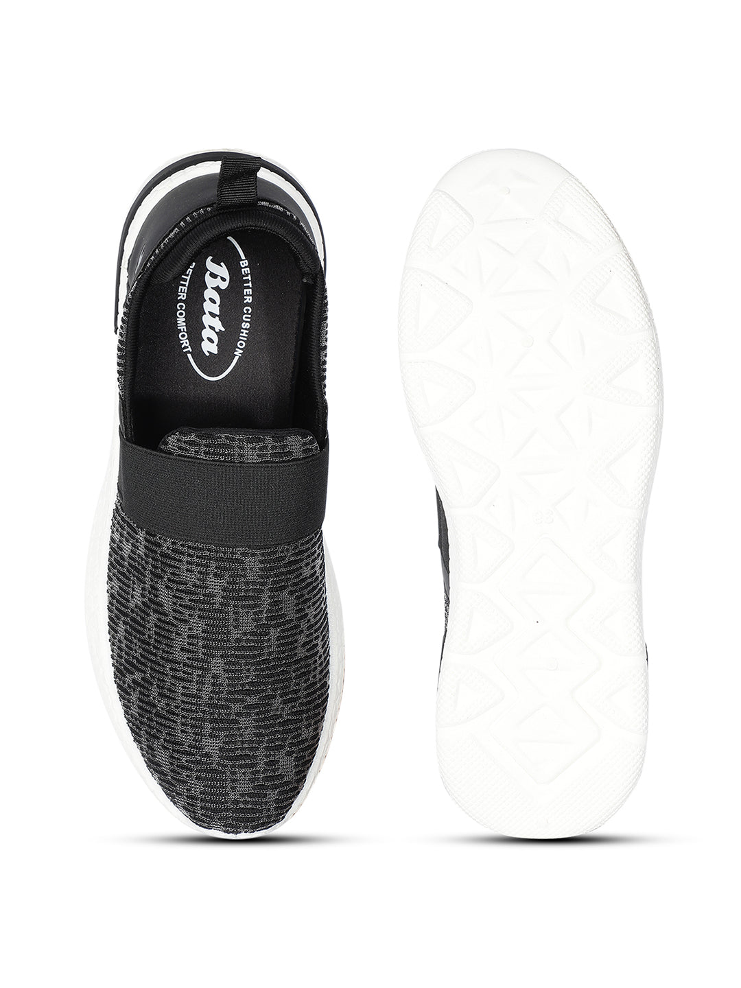 Bata Women Black Casual Slip-on Shoes - Black - View 4