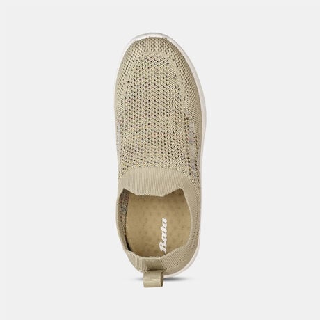 Bata Women Beige Casual Slip-on Shoes