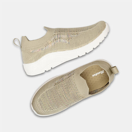 Bata Women Beige Casual Slip-on Shoes