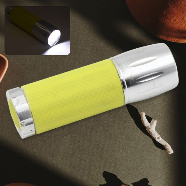 Compact Pocket LED Flashlight Battery Operated with 9 Bright LEDs