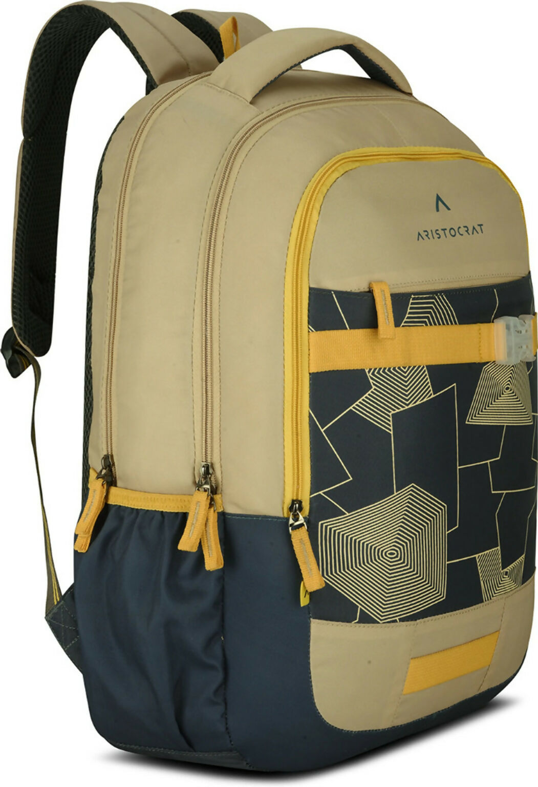 ARISTOCRAT Beige & Grey Stylish Casual Backpack for Men & Women